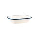 JAB Vintage Cream/Blue Rim Rectangular Server 200x145x45mm/590ml