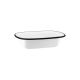 JAB Vintage White / Black Rim Rectangular Server 200x145x45mm