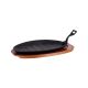 Steak Sizzler Cast Iron Gray Finish with Handle 290x180mm