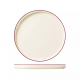 Trenton Modest Maroon Round Walled Plate - 255mm