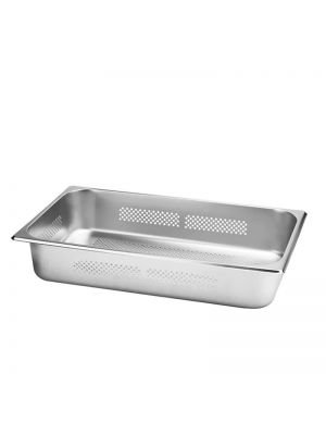 Kitchen Knock Gastronorme Pan - S/S 1/1 - 100mm - Perforated