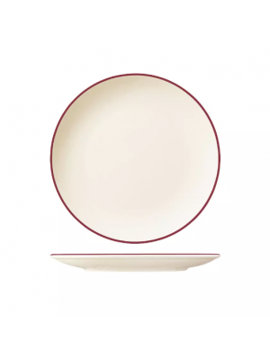 Trenton Modest Maroon Round Coupe Plate - 270mm