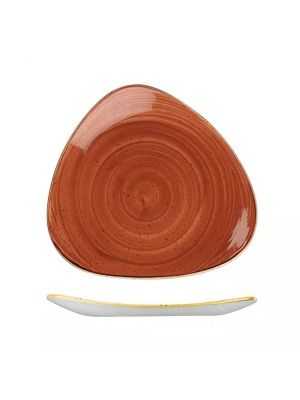 Churchill Stonecast Triangular Plate-300Mm - Spiced Orange (Box Of - 6)