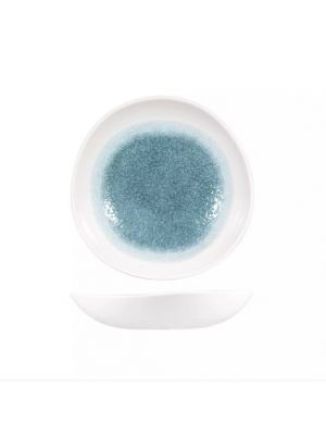 Churchill Stonecast Trace Organic Round Bowl-253Mm Ø - Topaz Blue