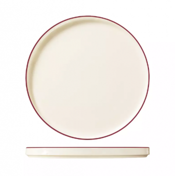 Trenton Modest Maroon Round Walled Plate - 280mm