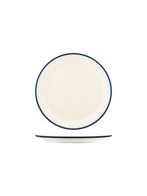 JAB Vintage Cream / Blue Rim Round Plate 265mm