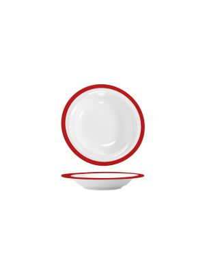 Royal Porcelain Maxadura Resonate Round Bowl 235mm / 450ml (M9511) Red Inner Band